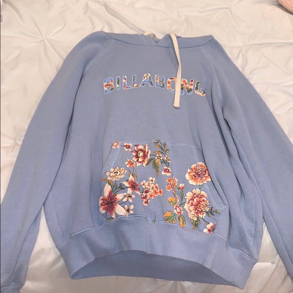 Billabong floral hooded sweatshirt